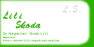 lili skoda business card